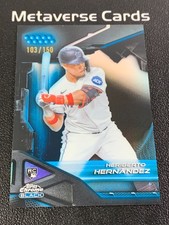 2026 Topps Chrome Black Heriberto Hernandez Blue Refractor Rookie RC 103/150