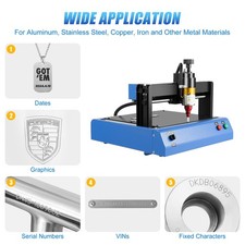 400W Electric Metal Marking Engraving Machine for Steel Plate Dog Tag Nameplate
