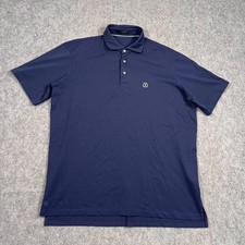 Greyson Maltese Navy Blue Omaha Short Sleeve Polo Shirt Men's Size Large