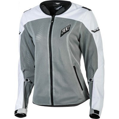 Fly Racing Fly Women's  Flux Air Jacket White/Gray Large  #6179 477-8047~4