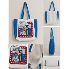 Maxine Hallmark Shoebox Canvas Tote Bag Blue ...