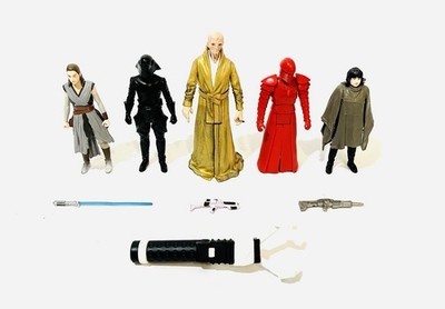Lot Of Star Wars Battle On Crait Force Link Figures & Snoke With Accessories