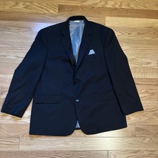 Croft and Barrow Sport Coat Mens 46R Black Polyester