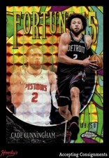 2025-26 Topps Chrome Update Fortune 15 Gold Geo Refractors Cade Cunningham 38/50
