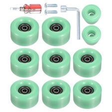 58x32mm Skate Wheels with Bearings Skate Brakes Roller Skate Wheels Set Green