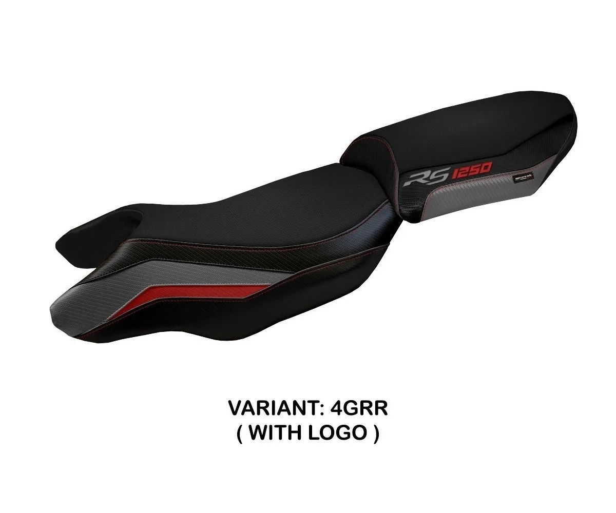 Seat saddle cover Blanco Gray - Red (GRR) TPZ for BMW R 1250 RS 2020 2022 AK
