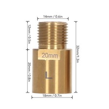 1 Pair Bike Pedal Extender Steel 20mm Gold Extended Pedal Spacer For 9/16 In