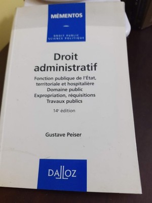 Droit Administratif Fonction Publique De L'Etat, Territoriale Et