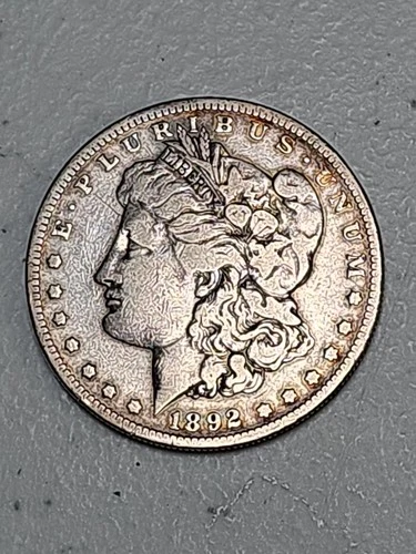 1892 s morgan silver dollar VF #14