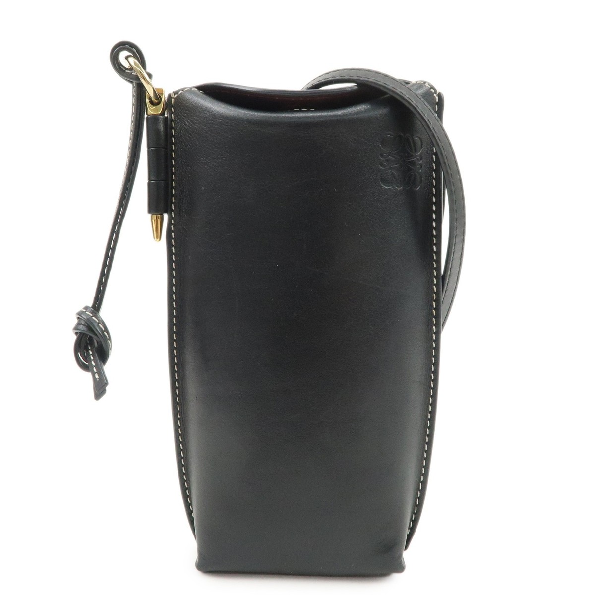 LOEWE Gate Pocket Shoulder Bag Crossbody Bag Black Authentic Used