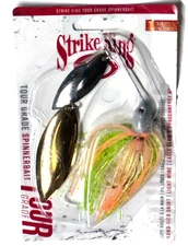 Strike King Tour Grade Spinnerbait 3/4oz Silver Clown Chrome and Gold Blade Lure