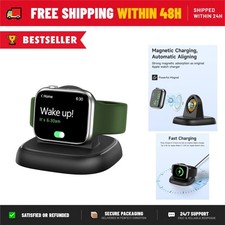 NEWDERY Apple Watch Charger Stand USB-C Fast Wireless Charging Station