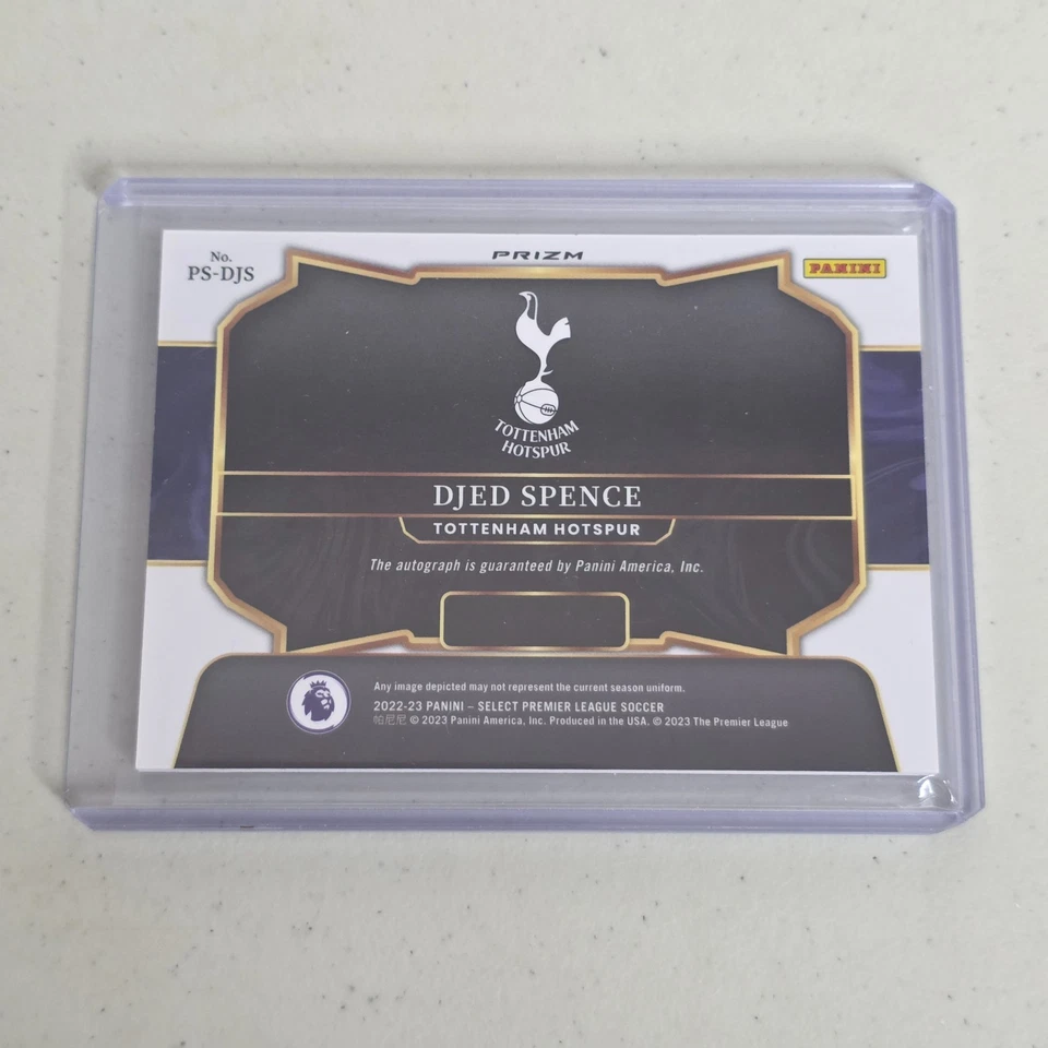 2022-23 Panini Select Pitchside Auto Djed Spence RC Blue Pulsar Tottenham NM/M - Image 3 of 3
