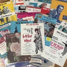 Lot of 57 Vintage Sheet Music 1940-70s Movie Themes Songs Broadway Lucille Ball