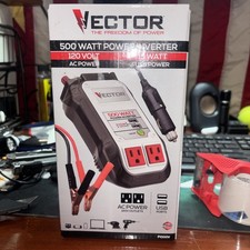 VECTOR 500 Watt Inverter, Dual Power , Two USB Charging Ports Missing Car Plug