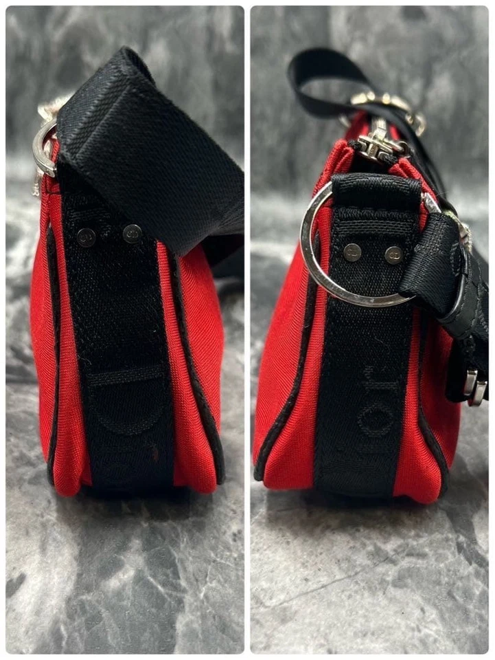 Christian Dior Hardcore Accesorio Bolsa Bolso de Hombro 2 Vías Rojo Foto 3 de 4