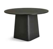 Arelo Round 4 Seater Dining Table - Black | Modern Family Dining