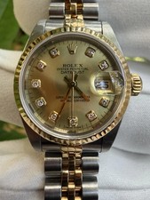 Rolex Datejust Lady Champagne Diamond Dial on Jubilee 69173 Manuals Only 1997