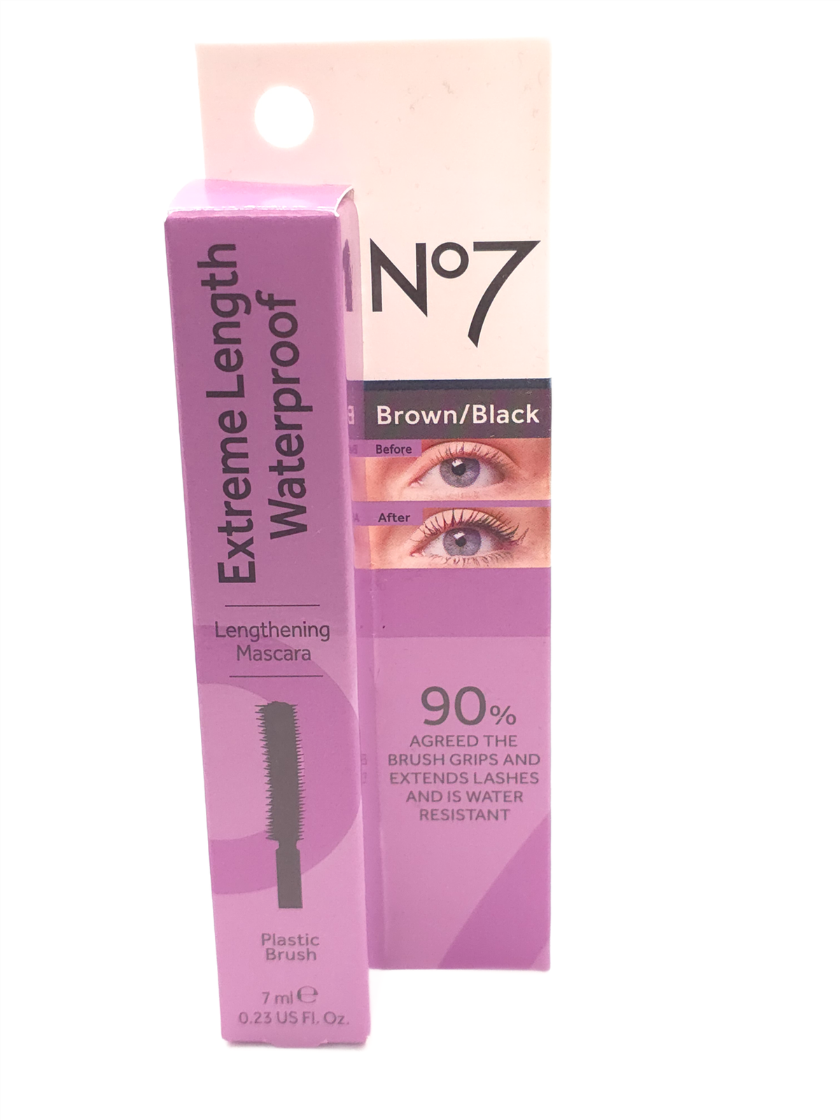No7 Extreme Length Waterproof Mascara Brown/Black