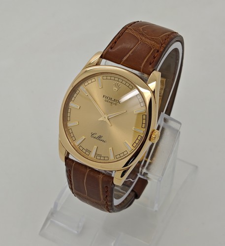 Rolex Cellini Danaos 18K Yellow Gold Champagne Dial Vintage 36mm Watch B&P 4243