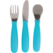 Kids Stainless Steel Cutlery Set 3-Piece Fork Knife Spoon for Toddlers 18 Months