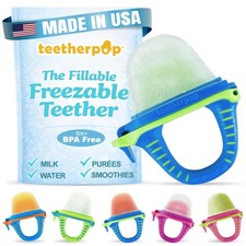 Teetherpop Fillable Freezable BlueLime Breastmilk Teether