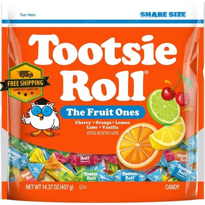 Tootsie Roll Fruit Chews Assorted Fruit Flavors 14.37 oz Gluten-Free Peanut FREE