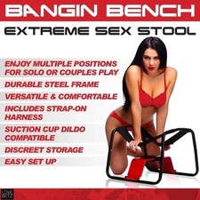 Bangin Bench EZ-Ride Sex Stool w Handles Easy Rider Queening Queen Chair LoveBot