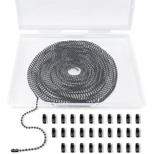 33 Feet Ball Chain Necklace, 2.4mm Ball Bead Chain with 30 Pieces Conn