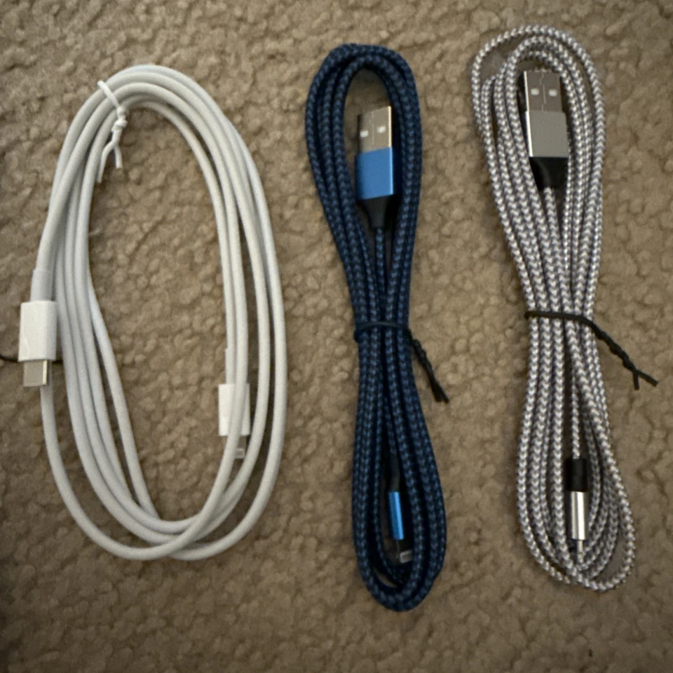 Lot of 6  - Apple & Other brands USB & USB-C to Lightning Cable - 1 ft-6ft - Image 3 of 3