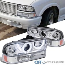 Fit 98-04 Chevy S10 Blazer Clear Smd Led Halo Projector Headlightsbumper Lamps Fit 98-04 Chevy S10 Blazer Clear Smd Led Halo Projector Headlightsbumper Lamps