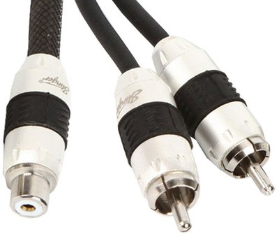 Stinger SI82YM Car Audio 8000 Series 1 Female - 2 Male Rca Y-Adaptor Cable New