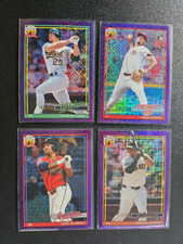 2026 TOPPS SERIES 1 SILVER PACK MOJO PURPLE BORDER LOT FO 4 CARDS #'D/250 MINT !