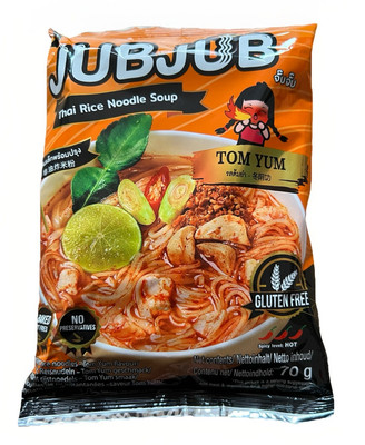 12 x JUB JUB Instant Reis Stick Nudeln -Tom Yum Flavour Instantnudeln Thai