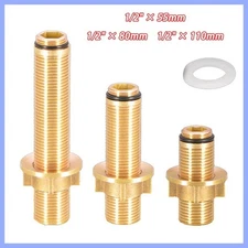 Straight Tap Faucet Fixing Extension Fitting Brass Kitchen Basin Tool BSP 1/2"