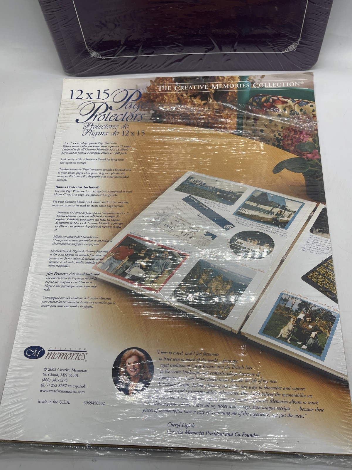 Creative Memories 12x15 Album Purple Mulberry w /15 Pages & 12 Protectors NEW