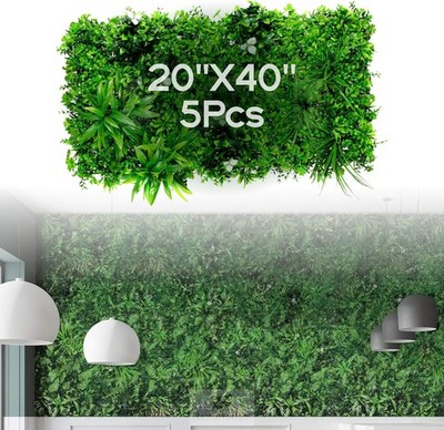 20''X40'' Artificial Maui Living Wall Grass Wall Decor 5Pcs (28SqFt) Hedge Leaf