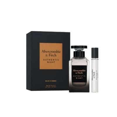 Abercrombie and Fitch Men's Authentic Night Man 2pcs EDT Gift Set Fragrances