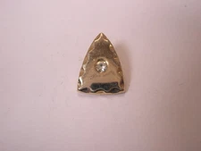 White Rhinestone Arrow Head Vintage Tie Tack Lapel Pin e70