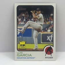 2022 Topps Heritage High Number Baseball Luis Garcia Base #510 Houston Astros