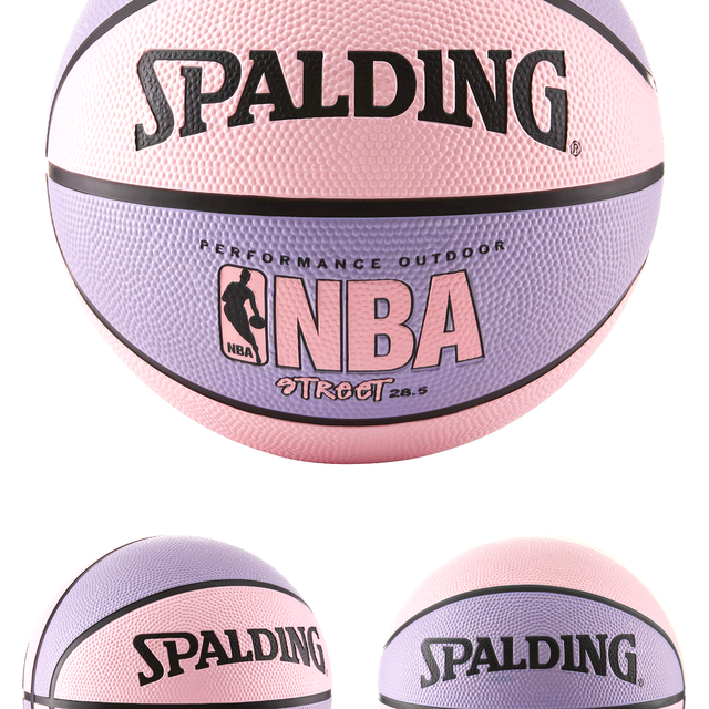 spalding pink rubber ball