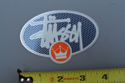 Stussy Surfboards Clothing Silver Graffiti Crown OG V59A Vintage