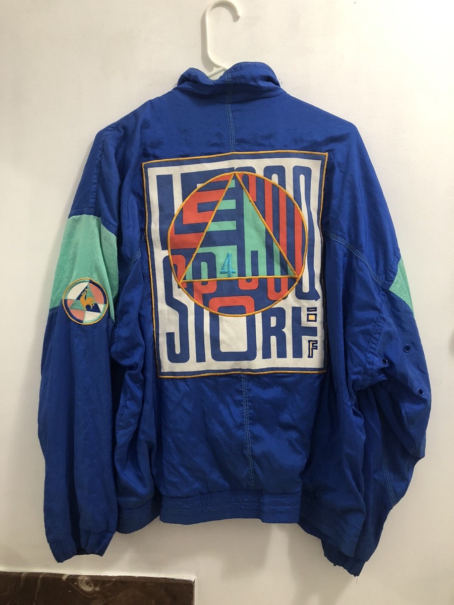 Men's M Vintage Le Coq Sportif Blue Long Sleeve Zip Men's M Vintage Le Coq Sportif Blue Long Sleeve Zip