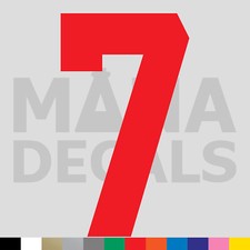 Number Seven 7 Vinyl Die Cut Decal Sticker - Jersey Sport Athlete Varsity