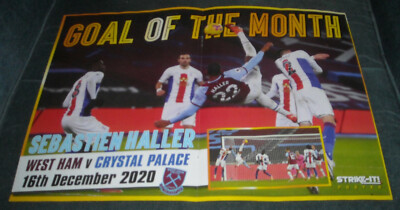 STRIKE-IT!-POSTER 2019-20-ZIEL DES MONATS-WEST HAM V CRYSTAL PALACE-S HALLER