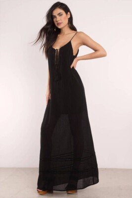 sachin and babi light blue dress Women's Black Lace Maxi Dresses