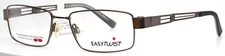 EASYTWIST M CT210 20 Brown Grey Polarized Magnetic Sun Clip Eyeglasses 51-16-135