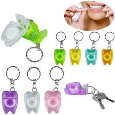 1 Pcs Dental Oral Hygiene Care 15 Meters Floss Keyring Portable Mini Keychain