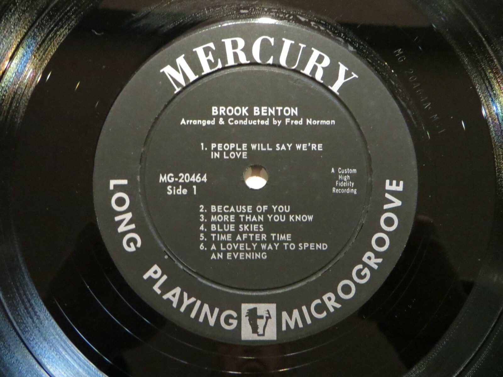 Brook Benton – Endlessly - 1959 - Mercury MG-20464 Vinyl LP VG+/VG+!!! thumbnail 5