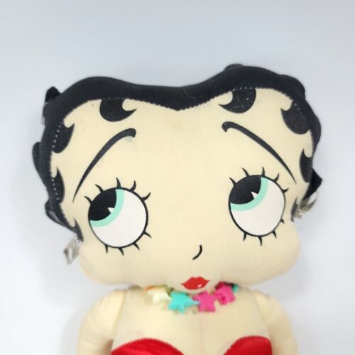 Betty Boop rot Kleid Strumpfgürtel Ohrringe Plüsch Stofftier Schuhe schmutzig 17 Zoll - Bild 2 von 9